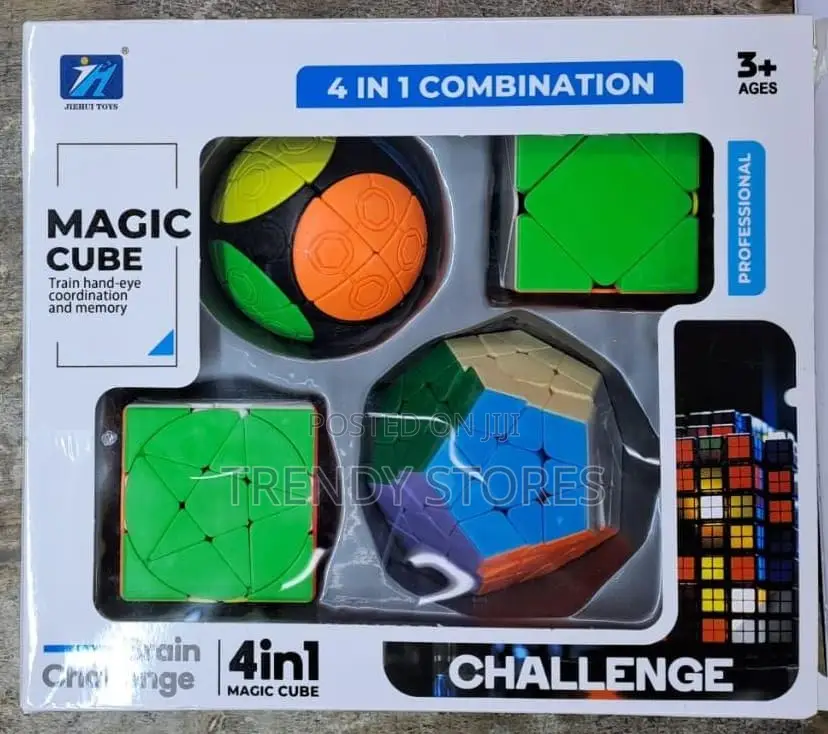 4 In 1 Magic Rubik Cube Set