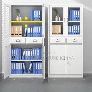 Office Chairs:2-Door Iron Office Storage Unit With Drawers