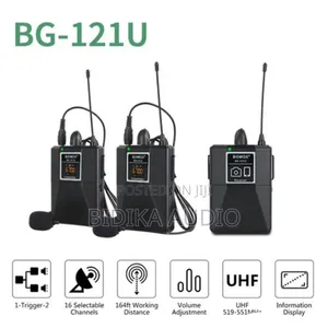 Bomge Uhf Dual Channel Wireless Lavalier
