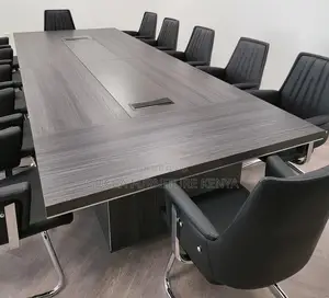 Boardroom Tables: 3 Meters Modern Large Grey Meeting Table