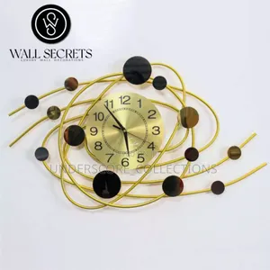 Gold Orbit of Time Wall Clock