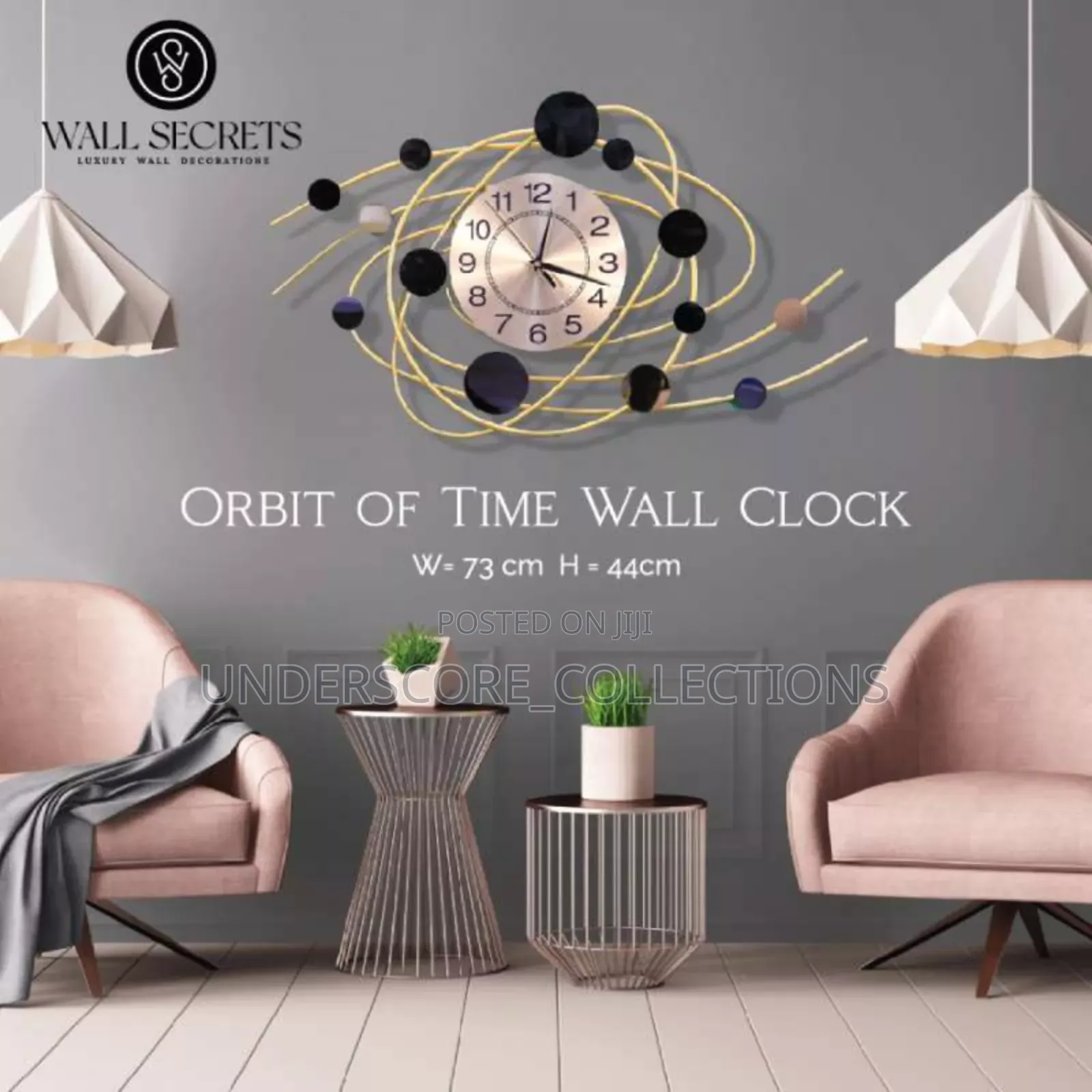 Bronze Orbit of Time Wall Clock