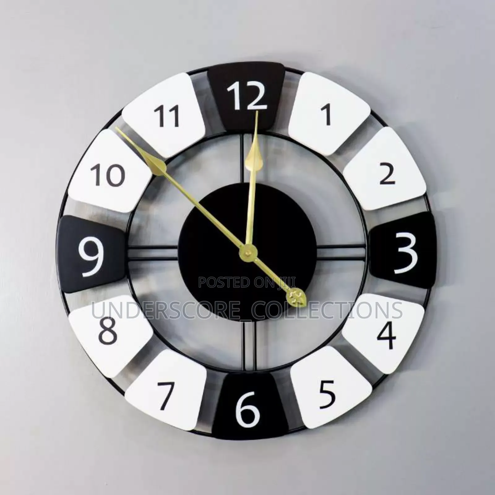 Black and White Design Wall Clock