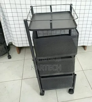 3 Tier Square Design Rotating Fruit Vegetable Rack