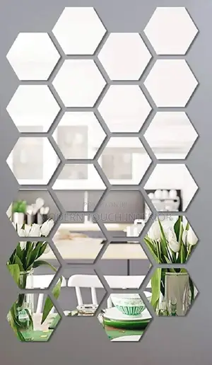 Artistic Hexagonal Acrylic Mirror