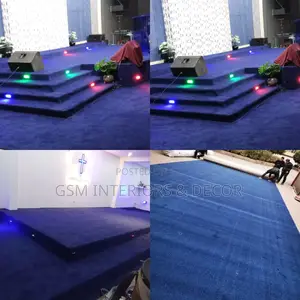 Blue Church Carpets Altar Carpets Lights