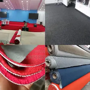 Red and Grey Office Carpets Wall to Wall Luxury