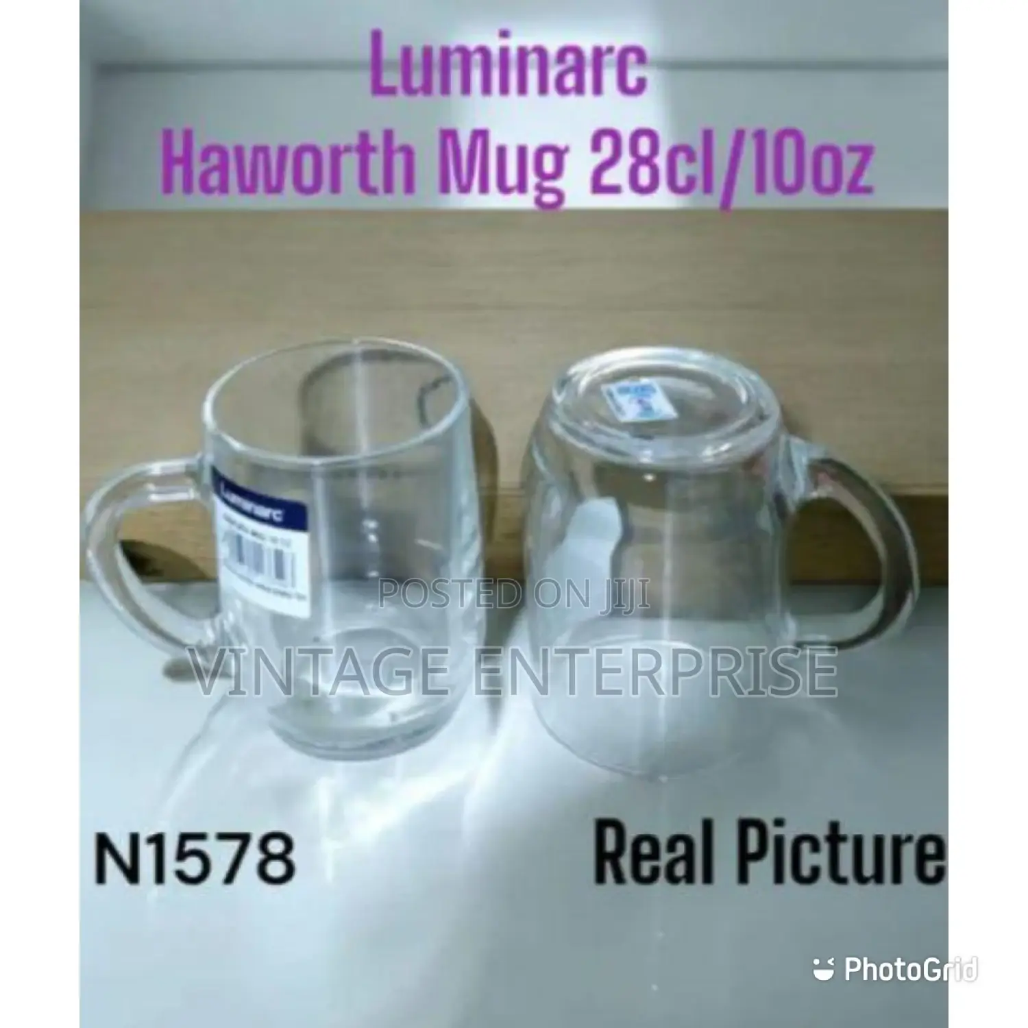 Set of 6 Luminarc Clear Mugs
