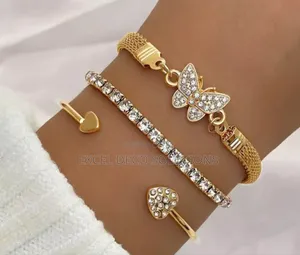 Adjustable Heart Open Bracelet