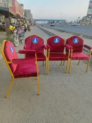 Church Chairs,With Armrest, Red Colour 