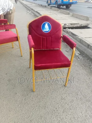Church Chairs,With Armrest, Red Colour 