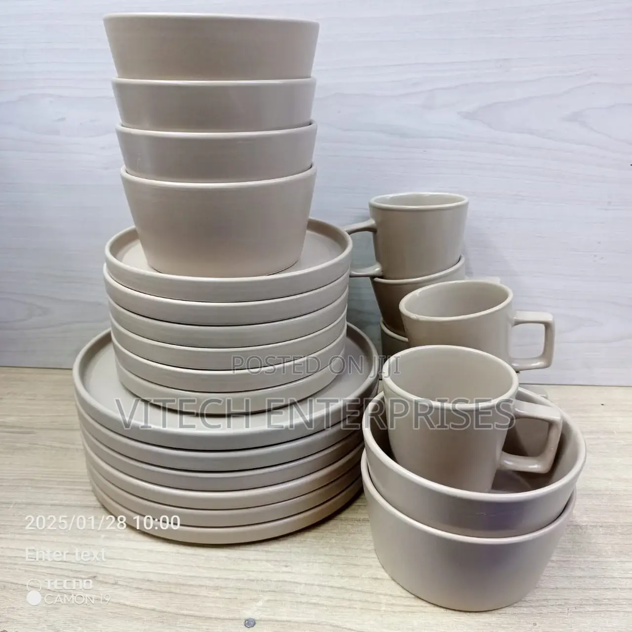 24pcs Dinner Set Brown