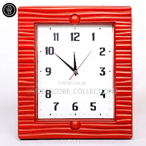 Red Simple Design Wall Clock