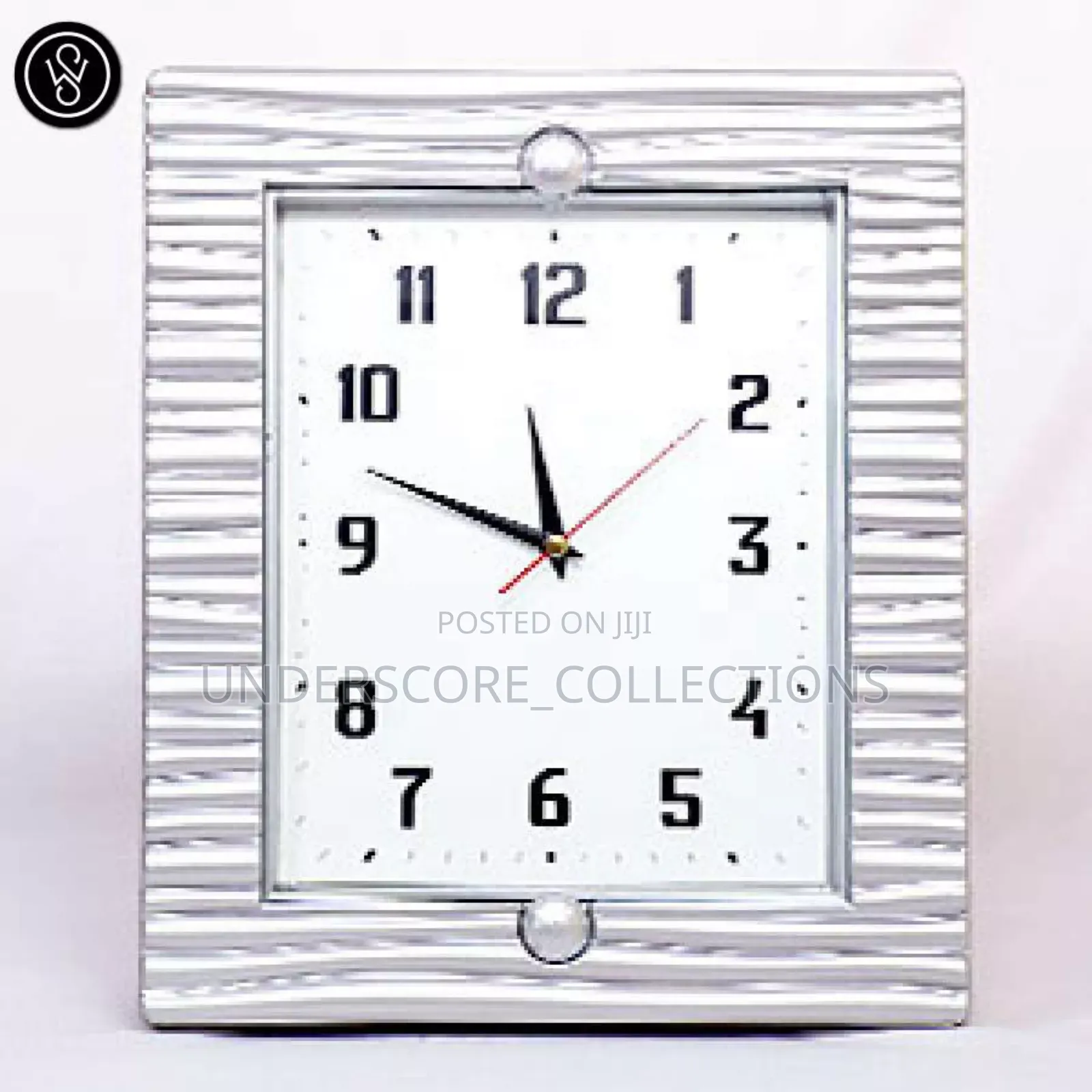 Gray Frame Simple Design Wall Clock