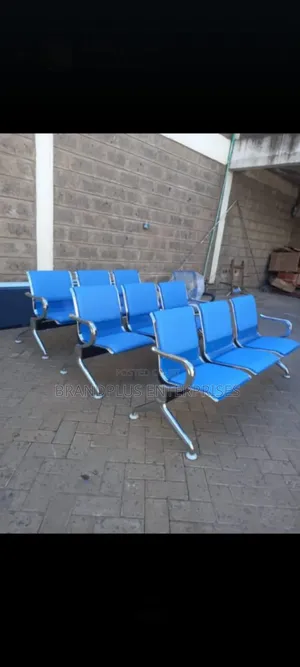 Blue Padded Link Chair/Visitors Chair