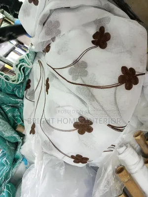 Brown Floral Sheers Available