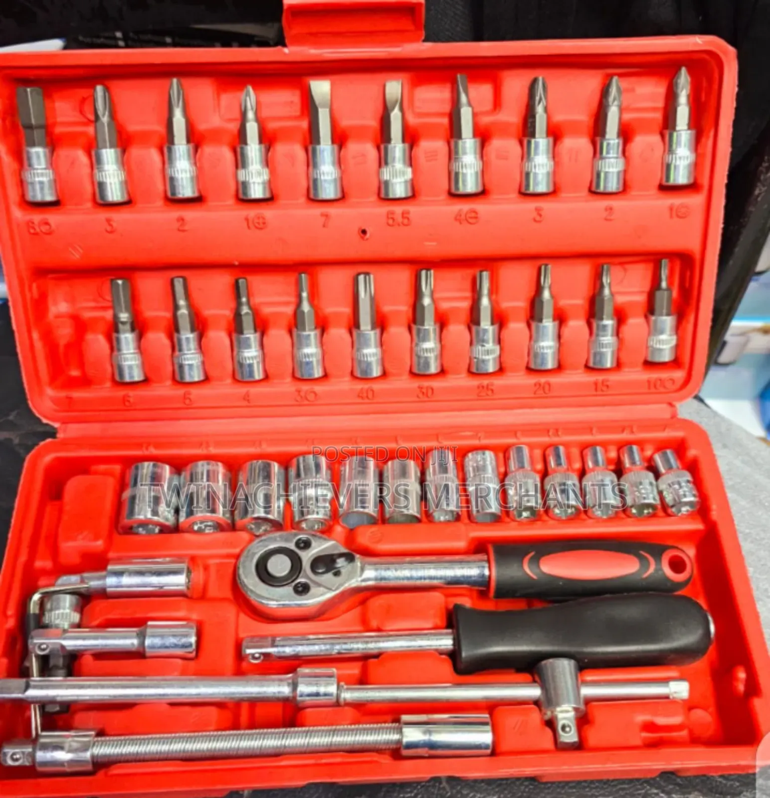 46pcs Chrome Socket Set Screwdriver