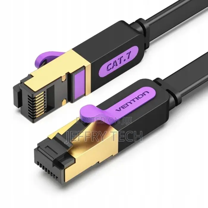 Vention 5m Cat7 Patch Cable Flat - Black ( #Icabi )