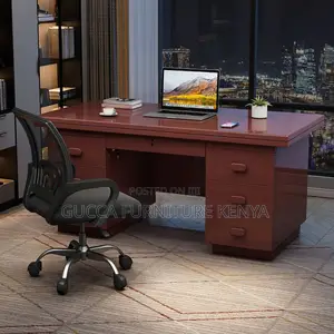 Office Tables:120cm Scarlet Executive Mahogany Desk