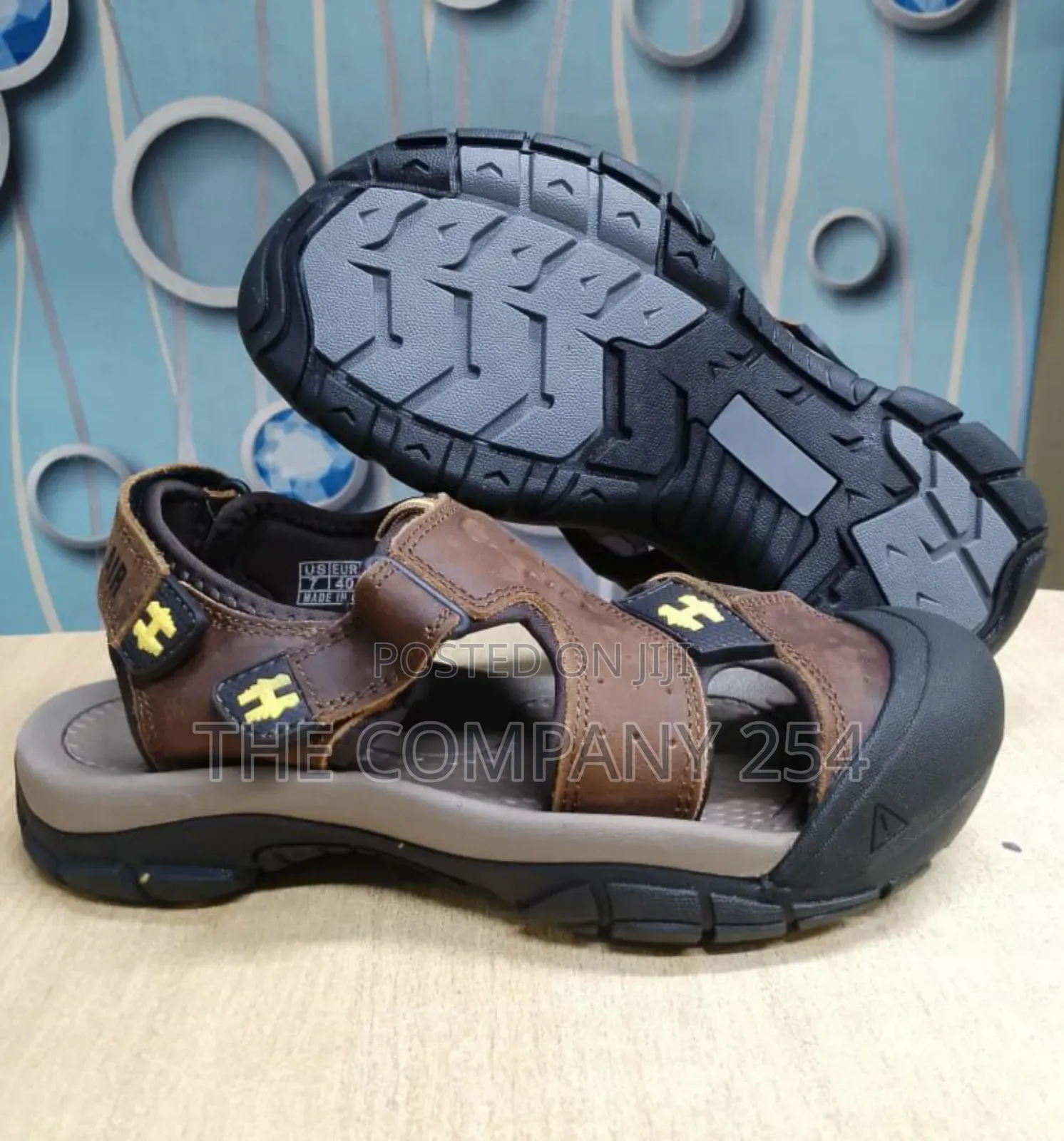 Original Quality Leather Assorted Men Cat Open Slides