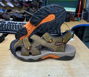 Original Quality Leather Assorted Men Cat Open Slides