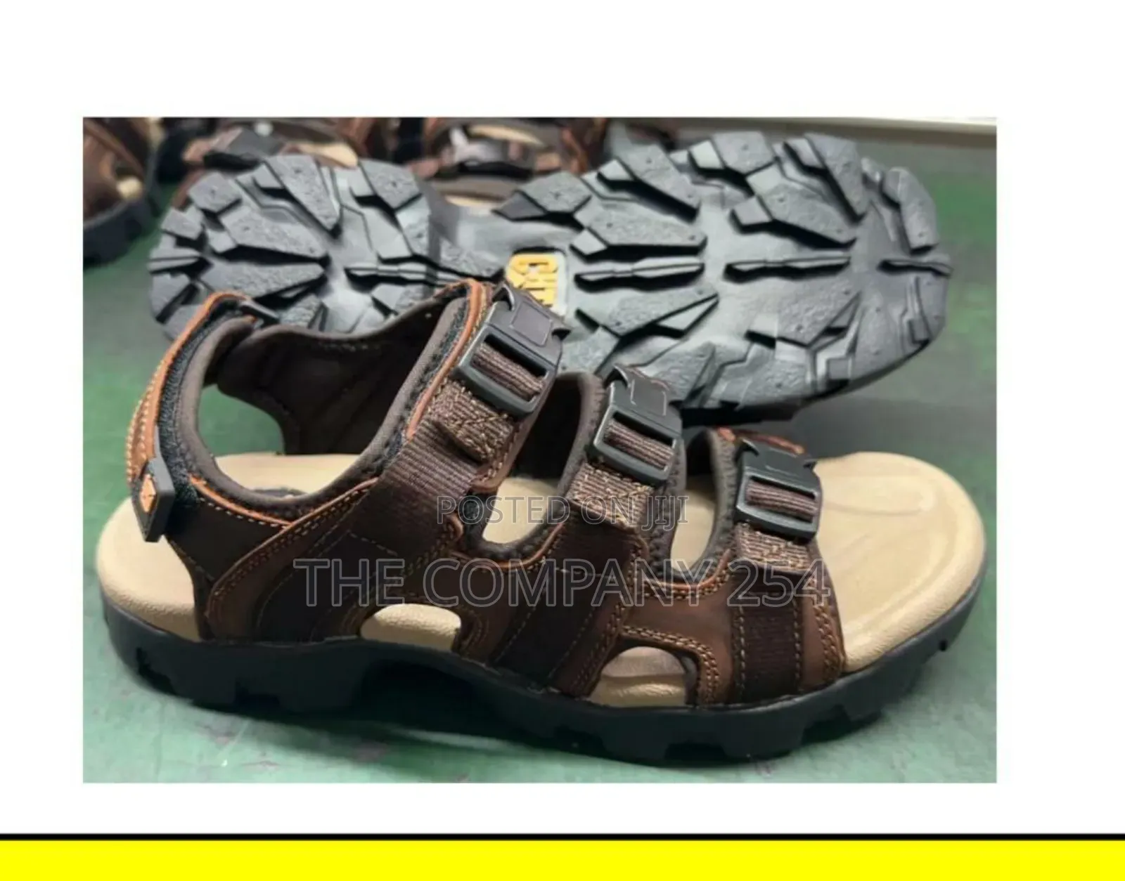 Original Quality Leather Assorted Men Cat Open Slides