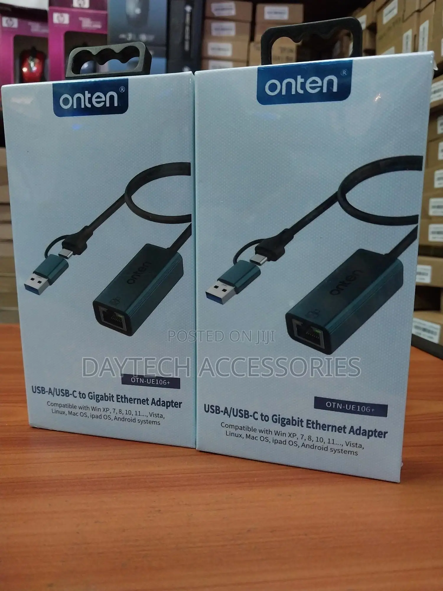 Onten Ue106+ Ethernet Adapter Usb-a Usb-C Rj45 1000m