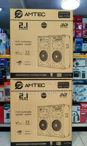 Amtec 1218 Powered Speaker With Microphone