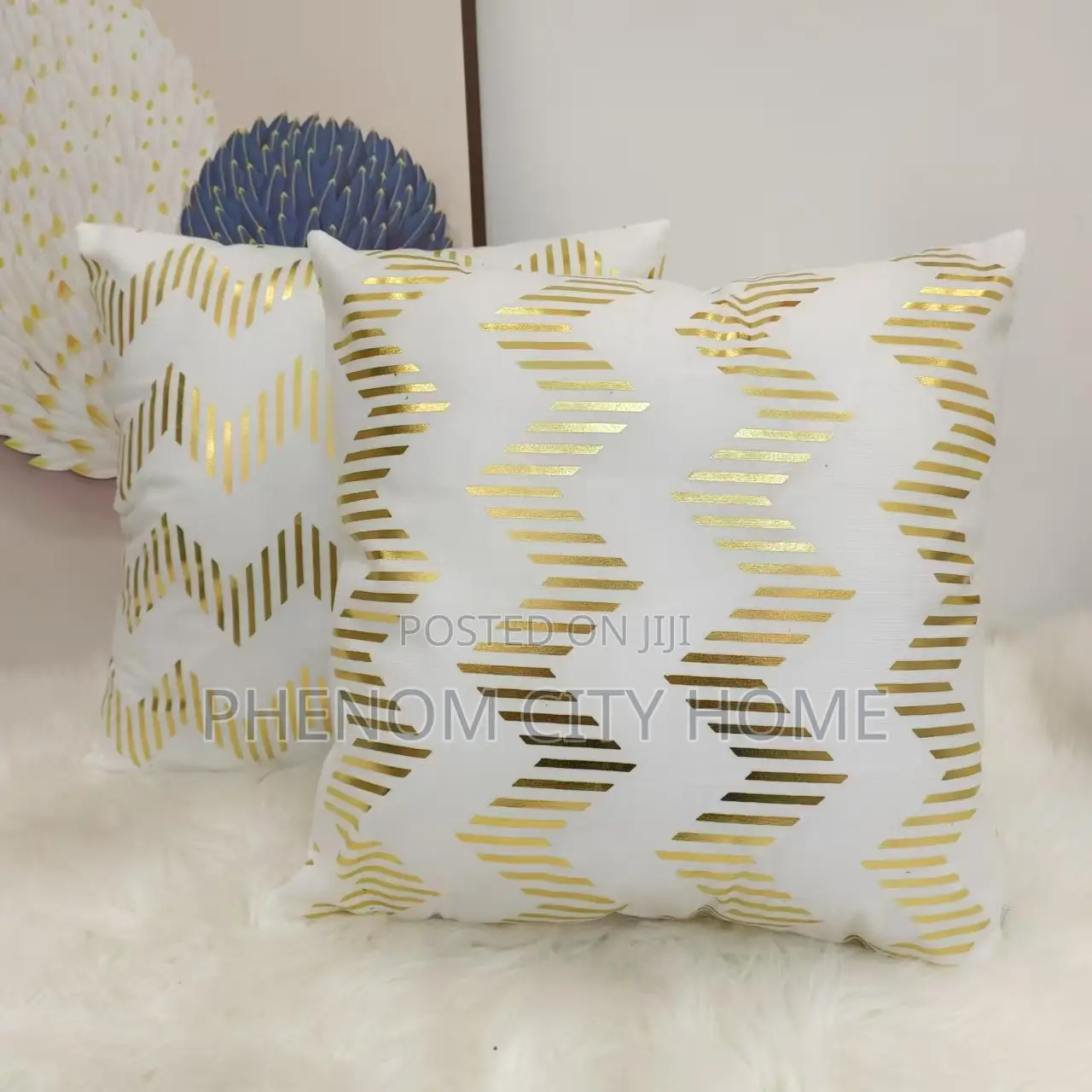 New Print of White Throwpillow Covers