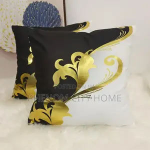 Gold With Black and White Colour Thropillows Covers