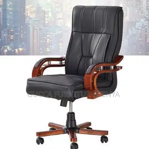 Office Chairs: Ergonomic Coal Leather Bliss Office Chair