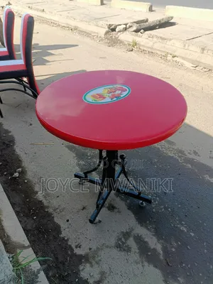 Restaurant Table, Round Red Colour 