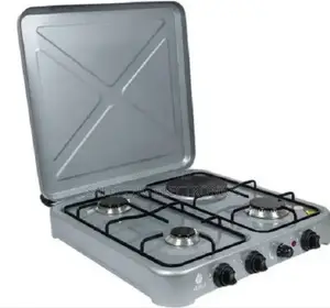 Nunix Table Top Cooker 3 Gas + 1 Electric Burner Stove