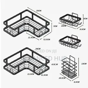 5pcs Set Trisngular Shower Caddy Shelf Multipurpose