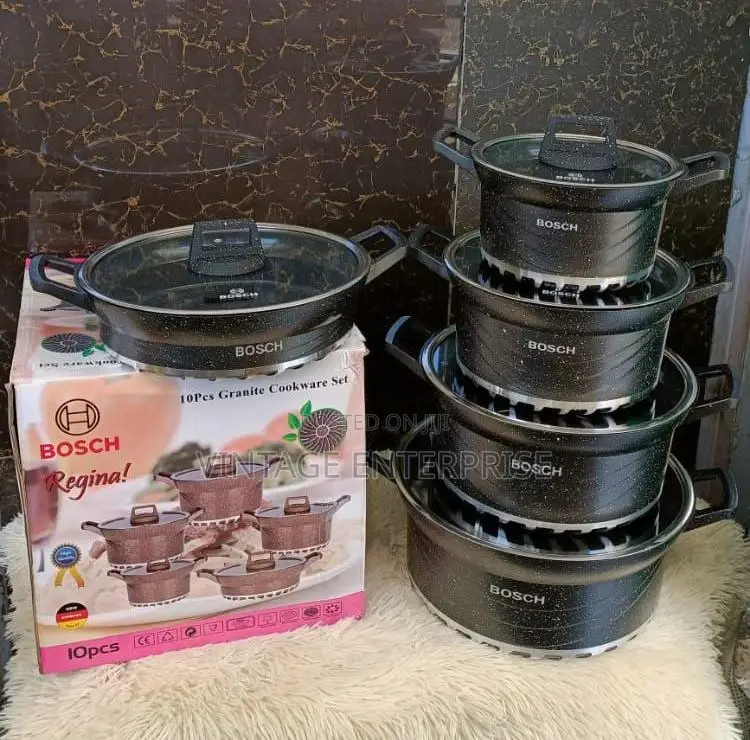10pcs Bosch Black Cookware Set