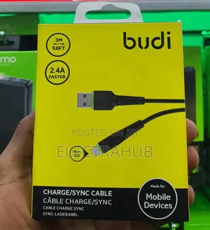 Budi *3m* Micro Usb Cable Brand New Sealed
