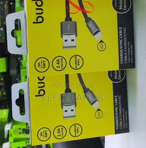 Budi Lightning/iPhone *3m* Aluminium Shell Usb Cable New