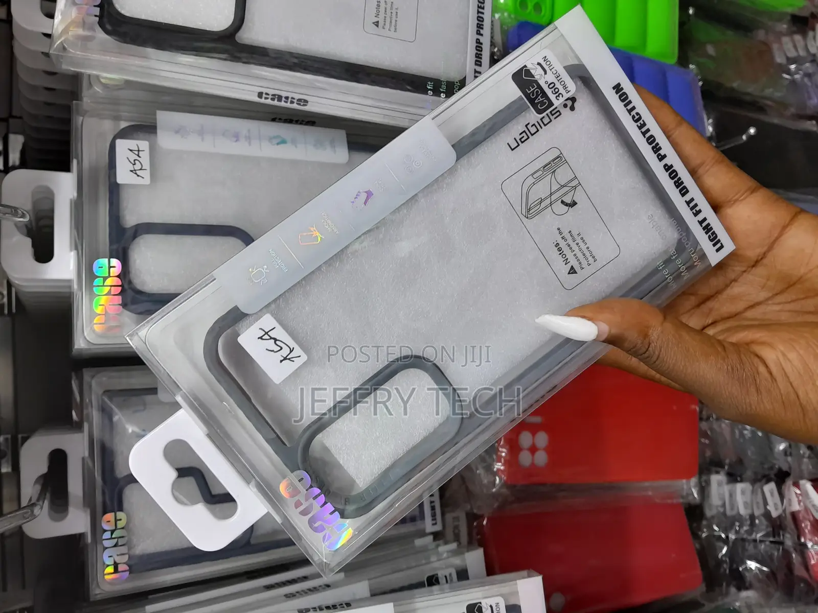 Samsung Galaxy A54 Clear Case With Black Raised Edges