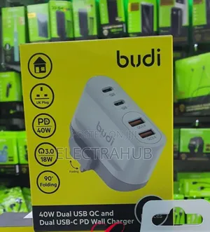 Budi *40w* Dual Usb and Dual Usb C Pd Wall Charger