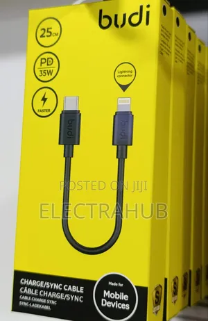 Budi Type C to Lightning 25cm Power Bank Cable