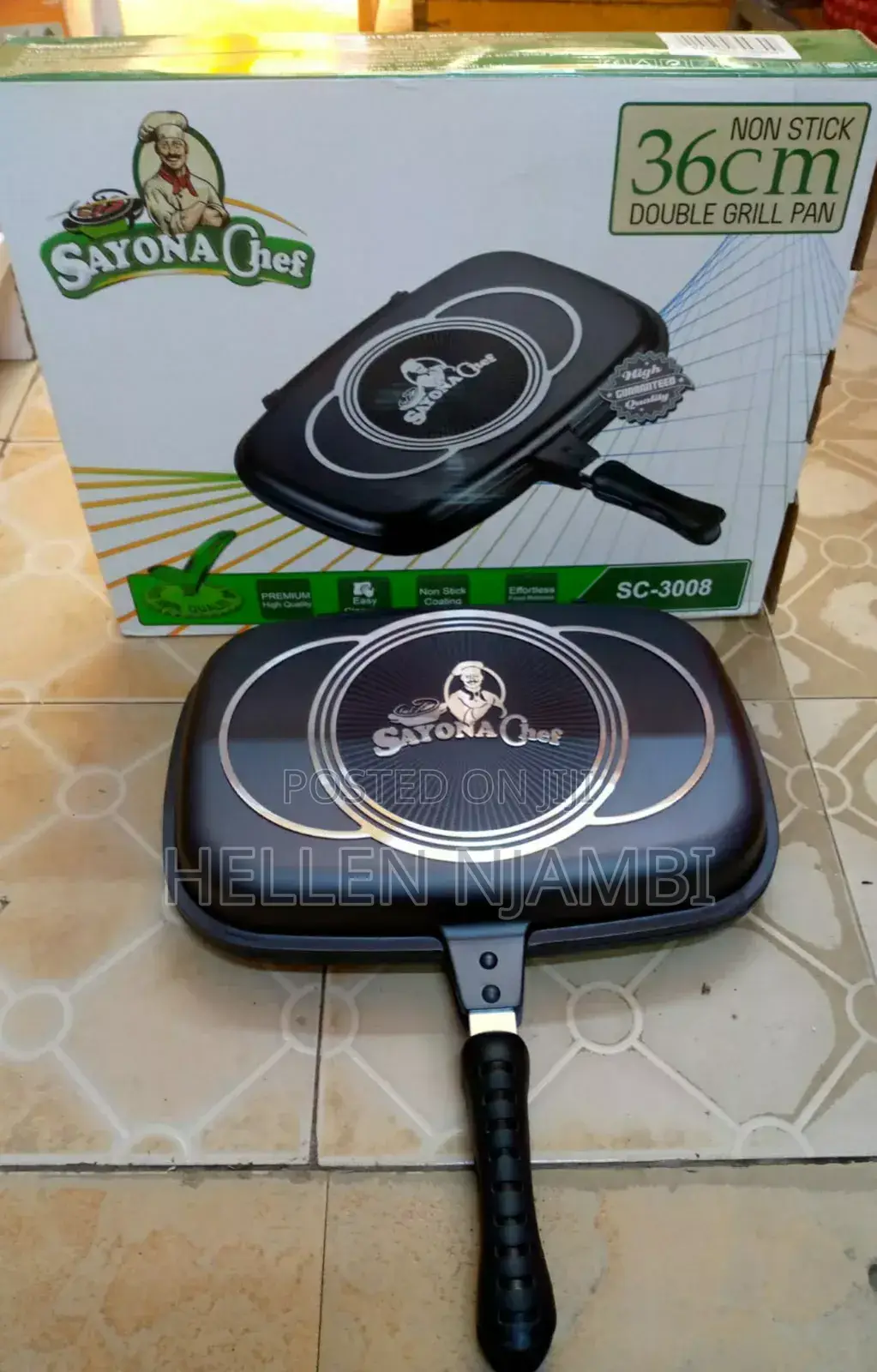 36cm Sayona Double Grill Pan