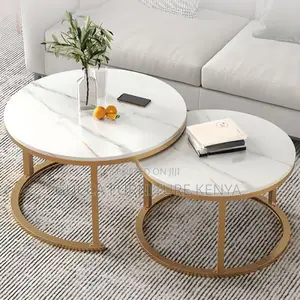 Coffee Tables: Stylish Double Nesting Rounded Coffee Table