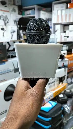Plain White Microphone Flag