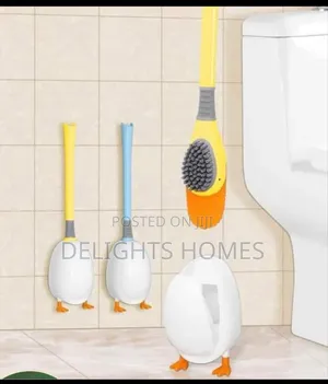 Duck Shaped Toilet Brush Holder + Silicone Toilet Brush.