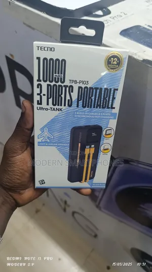 Tecno TPB-103 10000mah Ultra Tank Power Banks Led Display