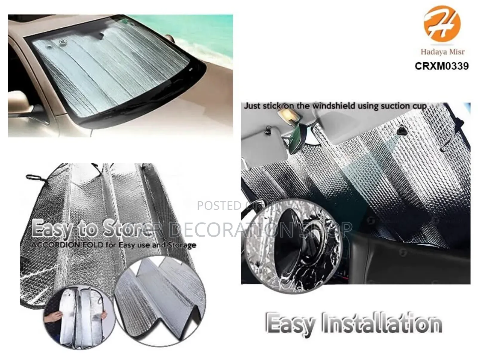 Windscreen Suction Cup Sun Reflective Sunshade