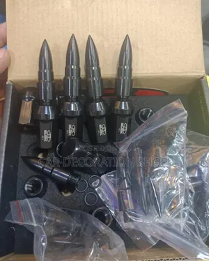 Black 20pcs Slim Blox Bullets Rim Nuts