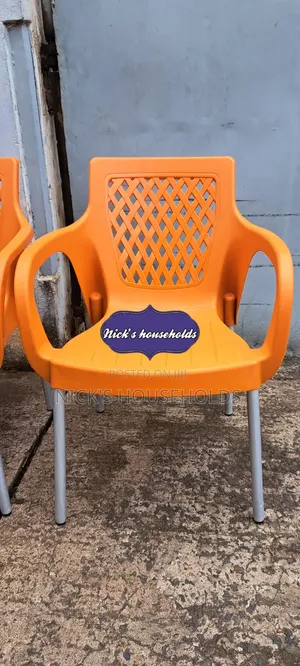 Plastic Chair of Metal Chrome Legs,Orange Plastic Chair