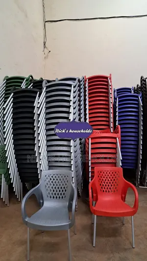 Assorted Colour's Plastic Chairs With Metal Legs Wholesale