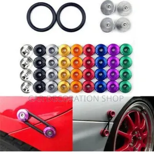 Round Colored 4pc Bumper Fasteners Clips